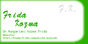 frida kozma business card